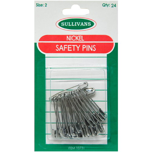 Nickel Safety Pins Bulk - Sullivans USA
