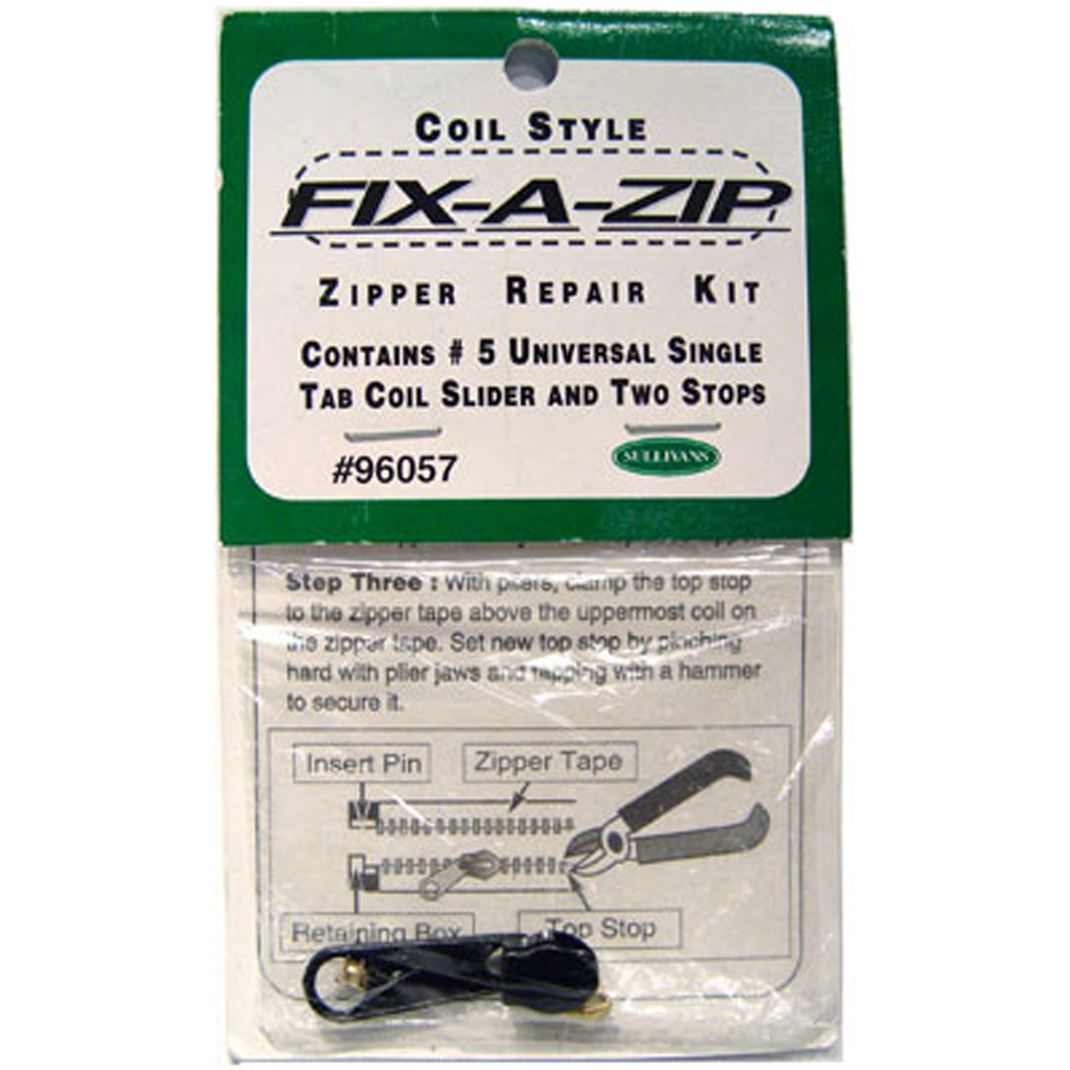 5 Coil Style Zipper Repair Kit Bulk - Sullivans USA