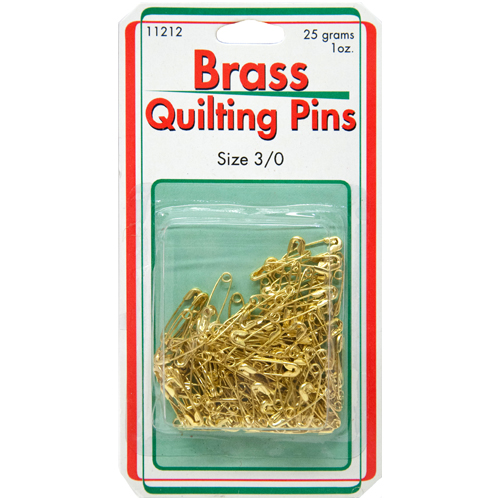 Closed Brass/Quilter Safety Pins - #3 - 2 - 20/Box