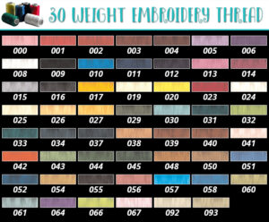 30 Weight Embroidery Thread