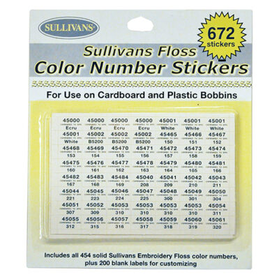 Sullivans Floss Color Number Stickers Bulk