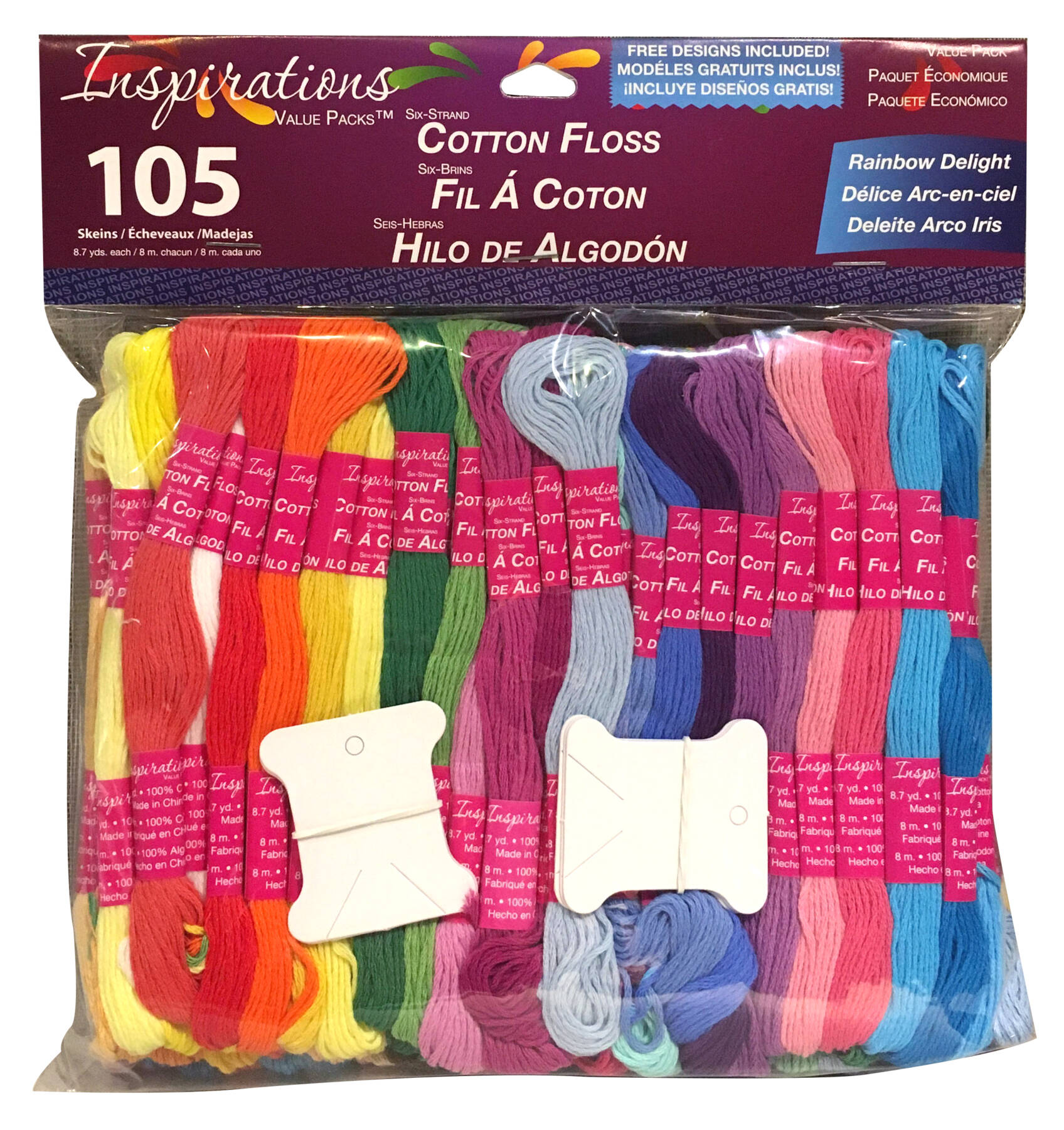 Premium Rainbow Color Embroidery Floss - Cross Stitch Threads - Friendship  Bracelets Floss - Crafts Floss - 116 Pcs - 105 Skeins Per Pack and Set of
