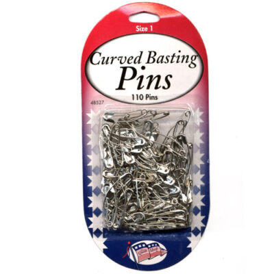 SINGER QuiltPro Curved Safety Pins In Flower Case-Size 2 75/Pkg