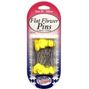 Flat Flower Pins Size 32 - Yellow